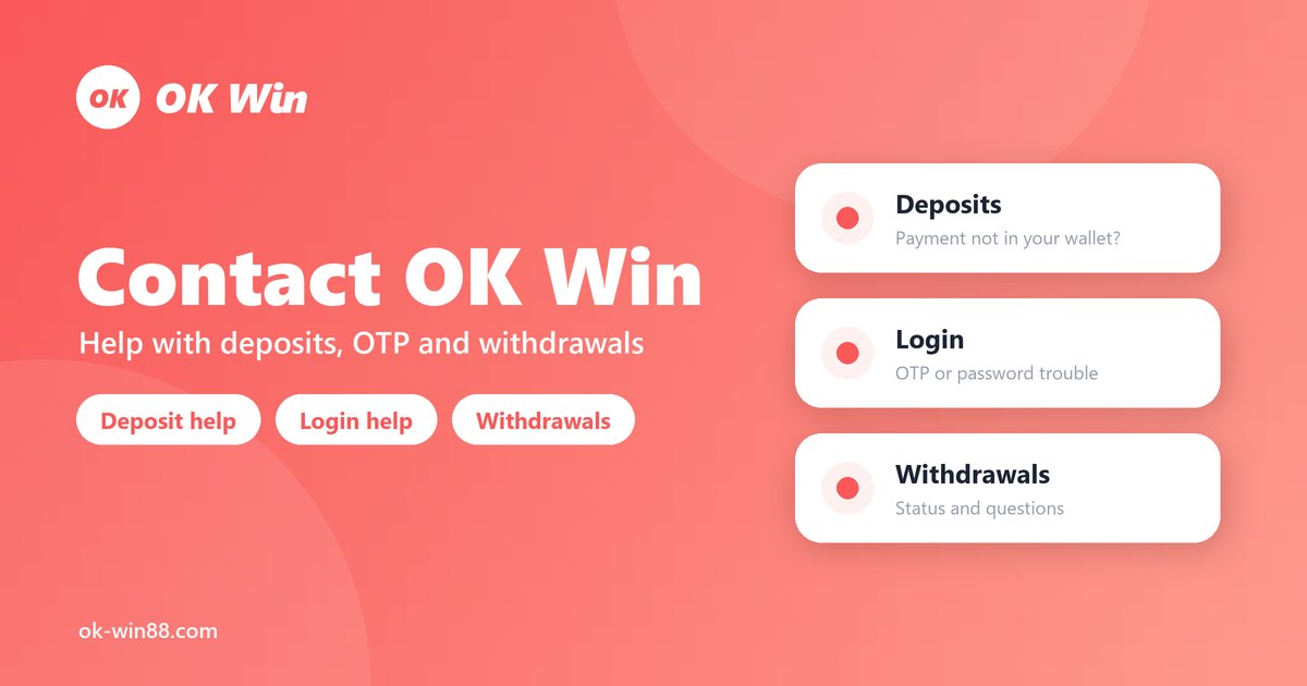 Contact OK Win - support and help